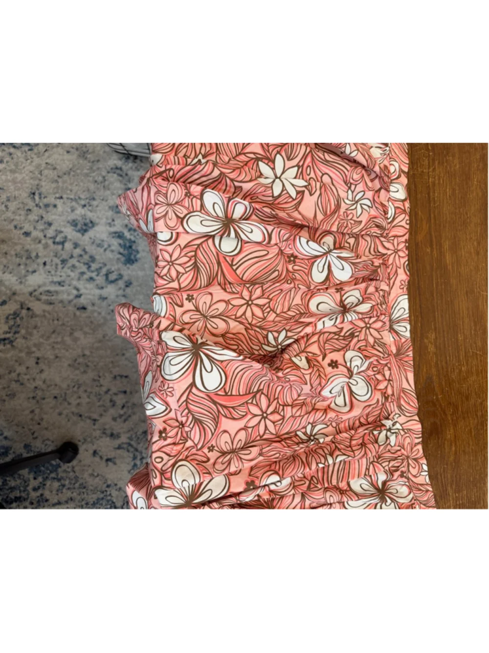 New Handmade XL Floral Wrap Apron Pink Cottagecore Hostess Kitchen Plus Size